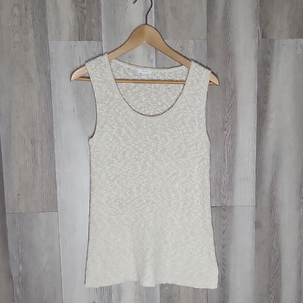 Pure Jill Womens Small Knit Sleeveless Blouse Layering Lightweight Transitional